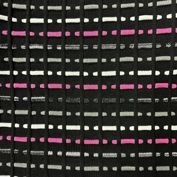 Vintage Textured 3D  Print Striped Turtleneck Sweater Medium - Picture 4 of 4